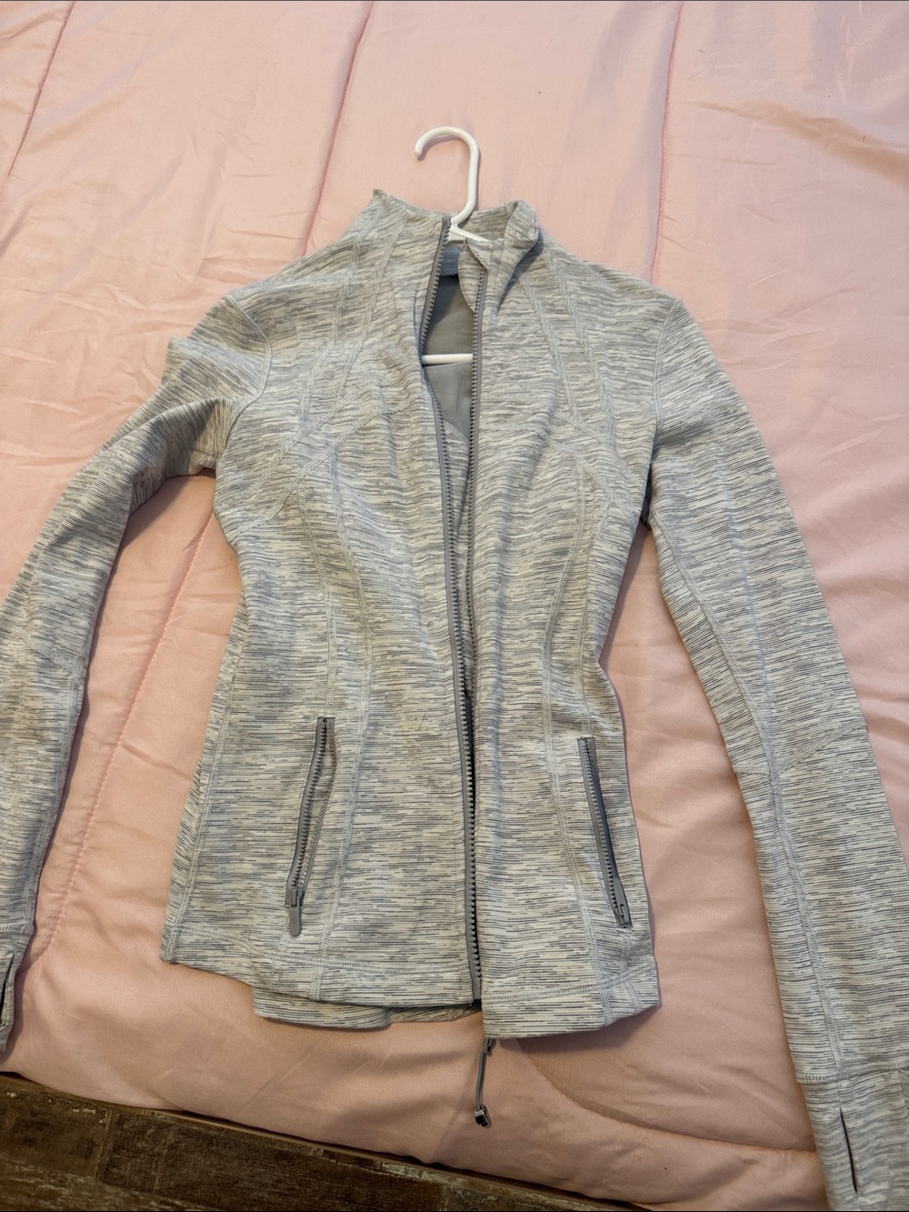 lululemon athletica Light Gray Full-Zip Utility Jacket